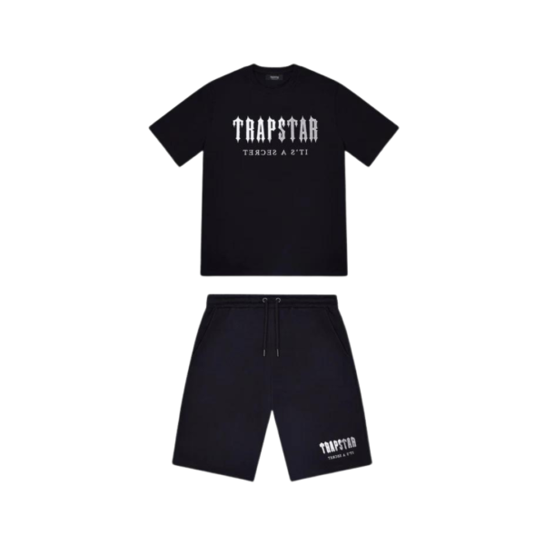 Trapstar Chenille Decoded Short Set - Black White