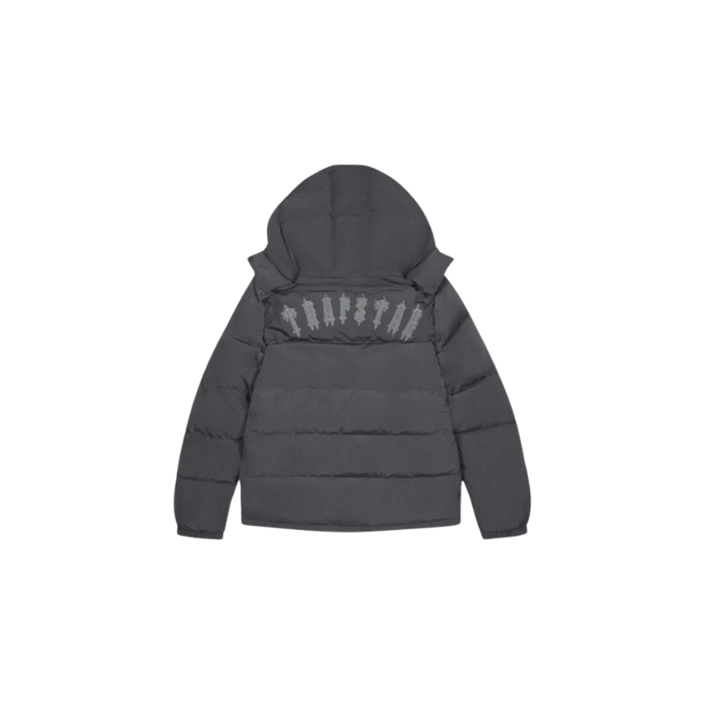 Trapstar Irongate Detachable Hooded Puffer Jacket - Stone Grey