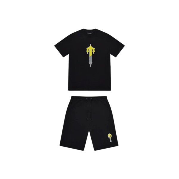 Trapstar Irongate T T-Shirt & Short Set - Black Yellow