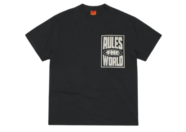 Corteiz RTW Rules The World T-Shirt - Black / White - Image 2