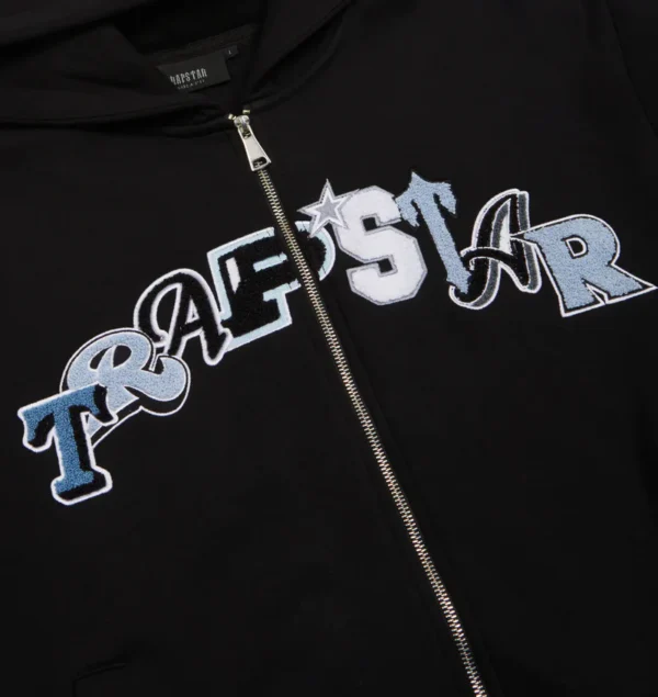 Trapstar Wildcard Hooded Tracksuit - Black Blue - Image 3