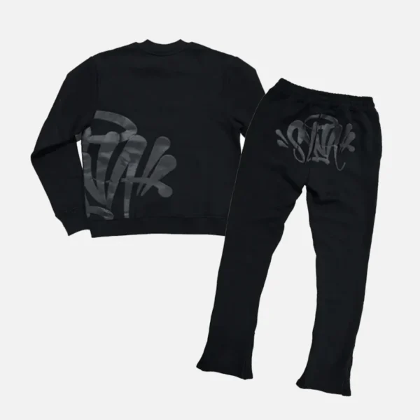 Syna World OG Crew Logo Tracksuit - Blackout - Image 2