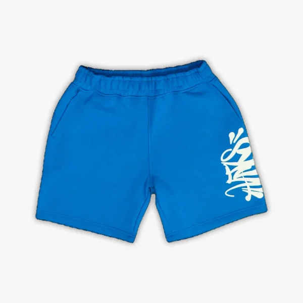 Syna World Team T-Shirt & Shorts Logo Set - Blue / White - Image 4