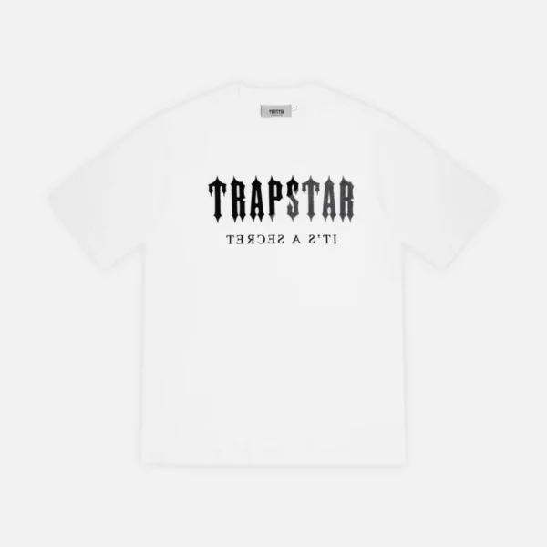 Trapstar Chenille Decoded Short Set - White Grey - Image 2