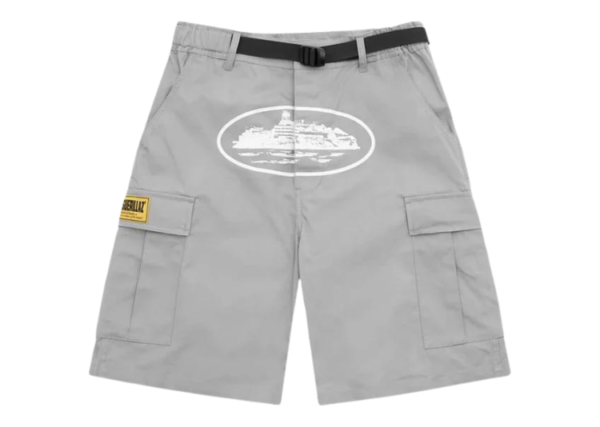 Corteiz Alcatraz Cargo Shorts Grey