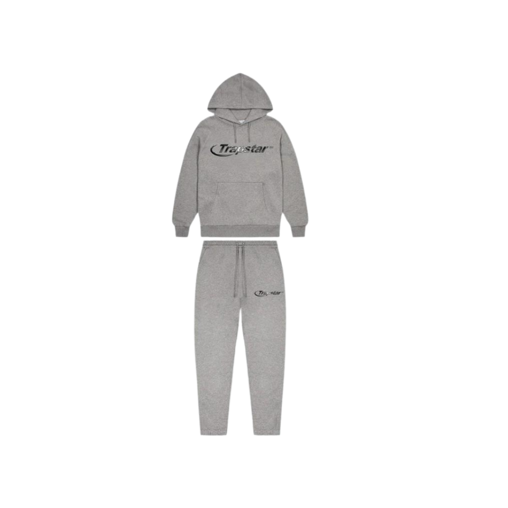 Trapstar Hyperdrive Monochrome Hooded Tracksuit - Grey