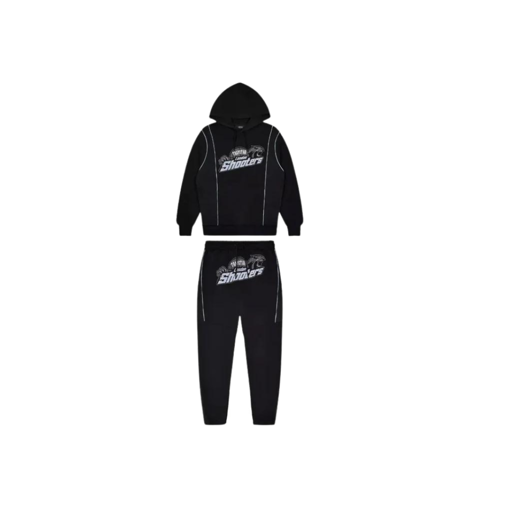 Trapstar Shooters Technical Hooded Tracksuit - Black Blue