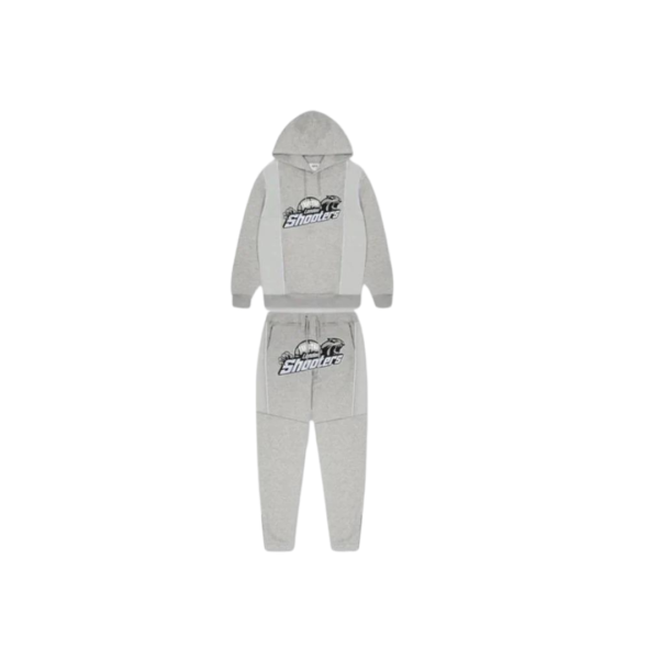 Trapstar Shooters Technical Hooded Tracksuit - Grey Blue