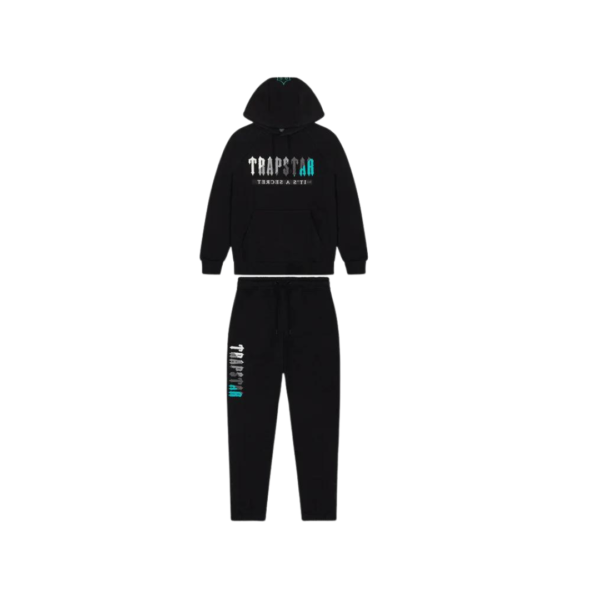 Trapstar Chenille Decoded 2.0 Hooded Tracksuit - Black Teal