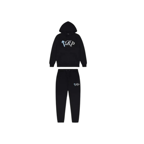 Trapstar TRP Hooded Tracksuit - Black Ice Blue