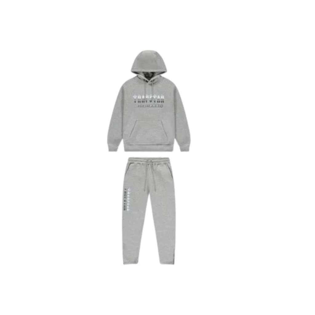 Trapstar Chenille Decoded 2.0 Hooded Tracksuit - Grey Ice Blue
