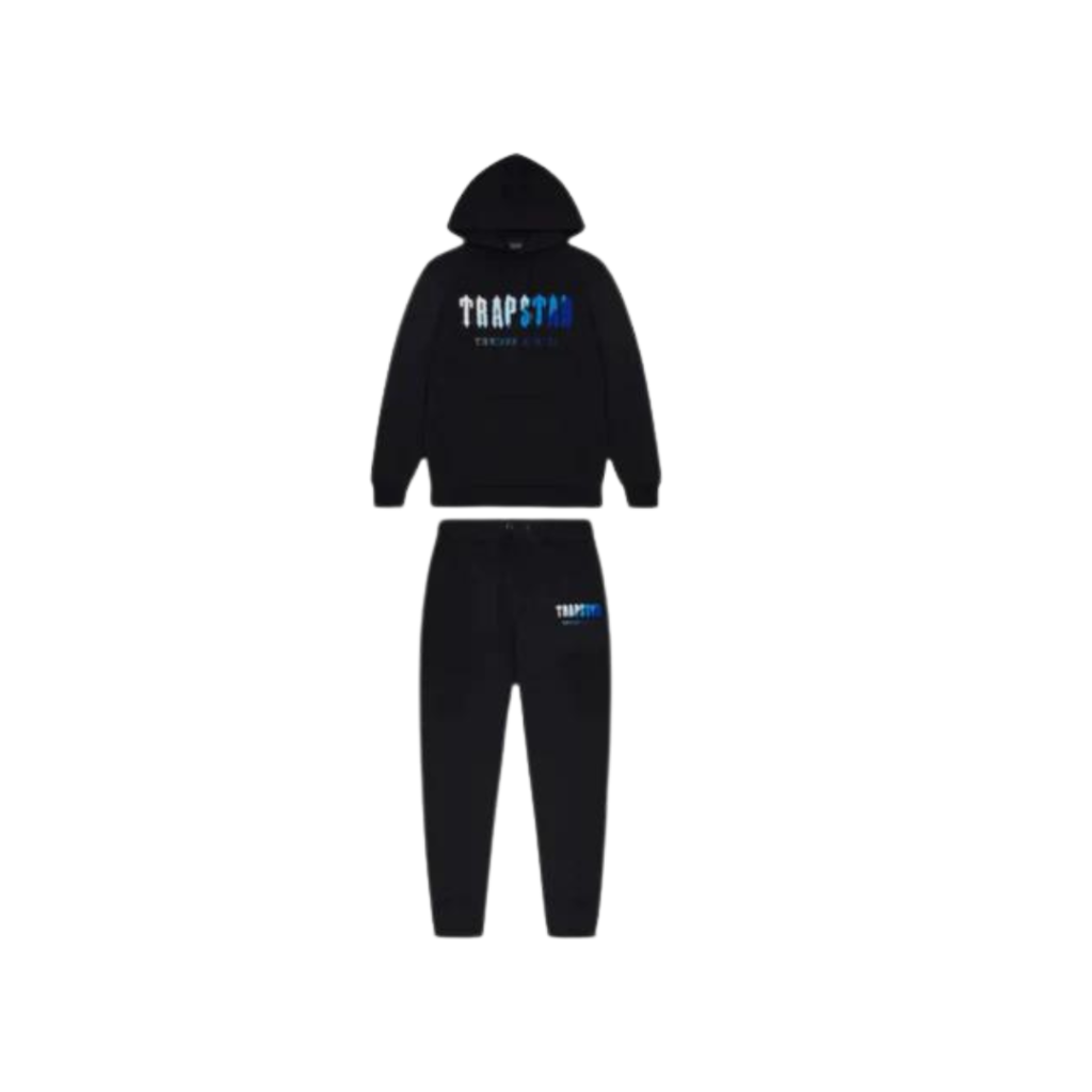 Trapstar Chenille Decoded Hooded Tracksuit - Black Ice Flavours 2.0 Edition