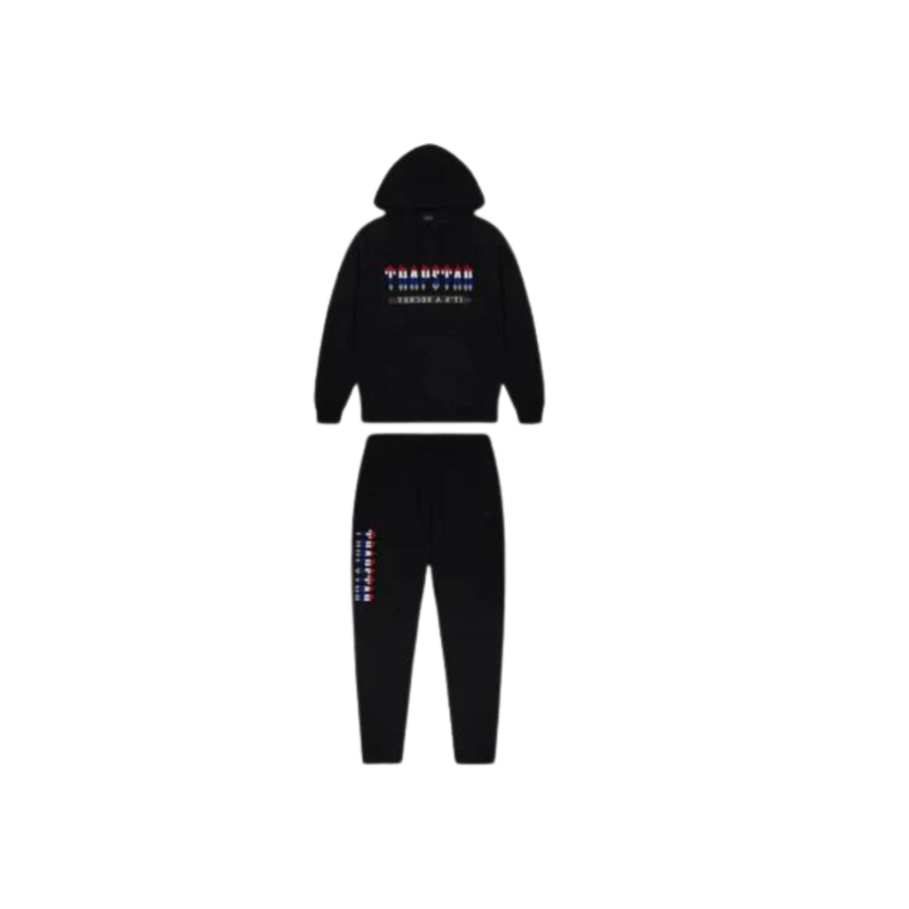 Trapstar Chenille Decoded 2.0 Hooded Tracksuit - Black Revolution