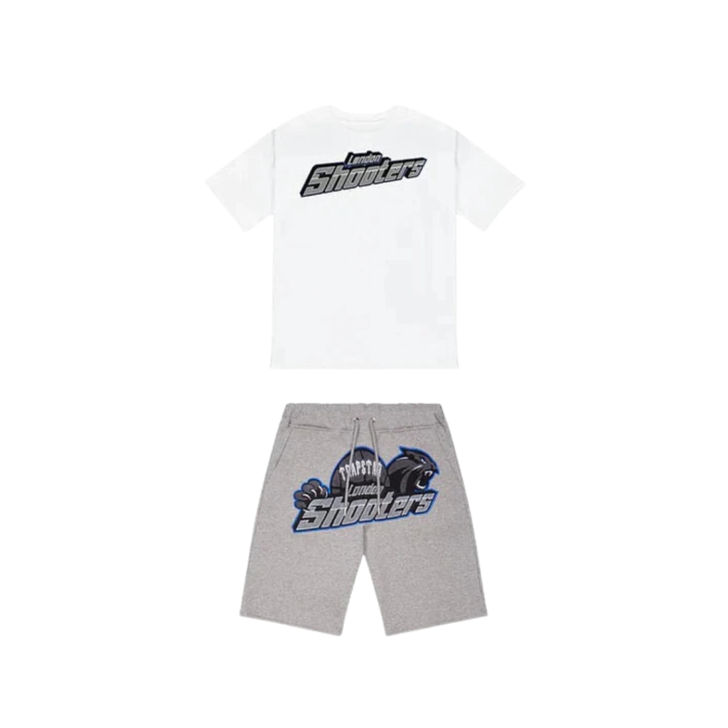 Trapstar Shooters T-Shirt & Short Set - White Blue