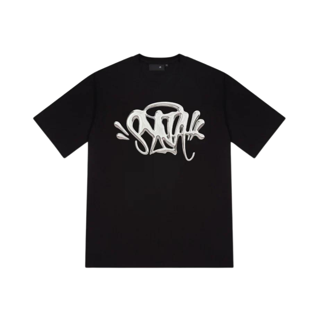 Syna World Chrome T-Shirt Black Silver