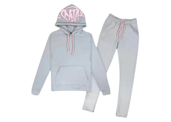 Syna World Logo Tracksuit - Grey Pink