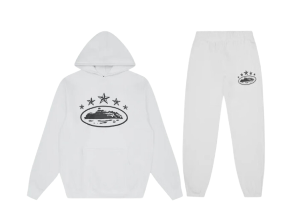 Corteiz 5 Starz White Alcatraz Tracksuit