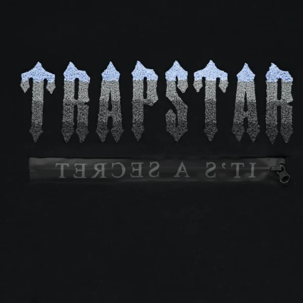 Trapstar Chenille Decoded 2.0 Hooded Tracksuit - Black Ice Blue - Image 5