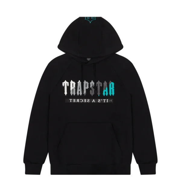 Trapstar Chenille Decoded 2.0 Hooded Tracksuit - Black Teal - Image 2