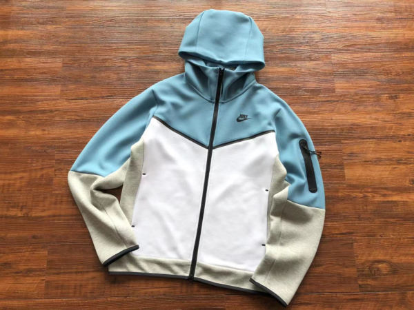 Nike Tech Fleece Blue White - Image 2