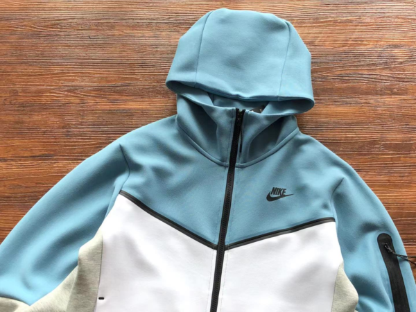 Nike Tech Fleece Blue White - Image 3