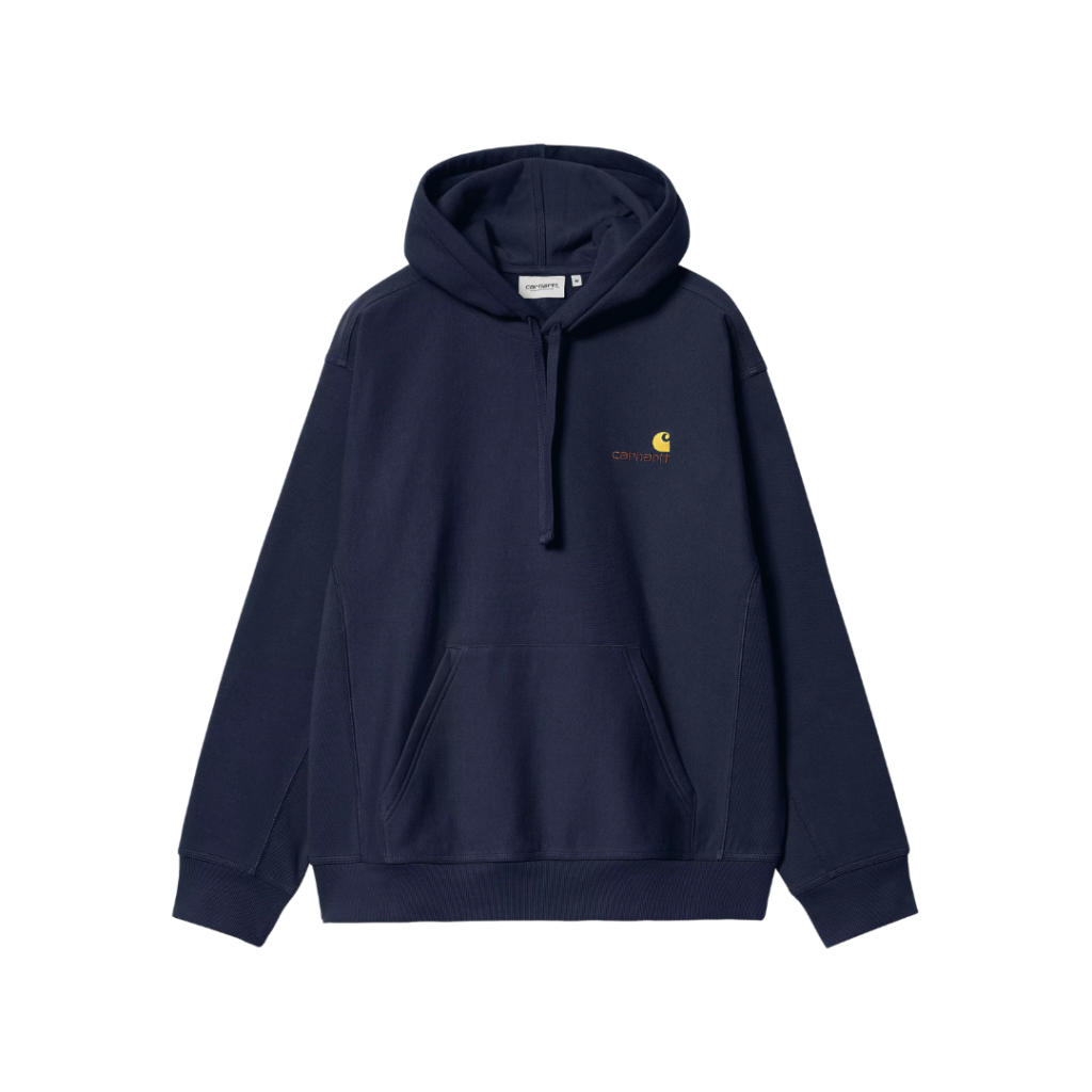 Hooded American Script Sweatshirt Navy