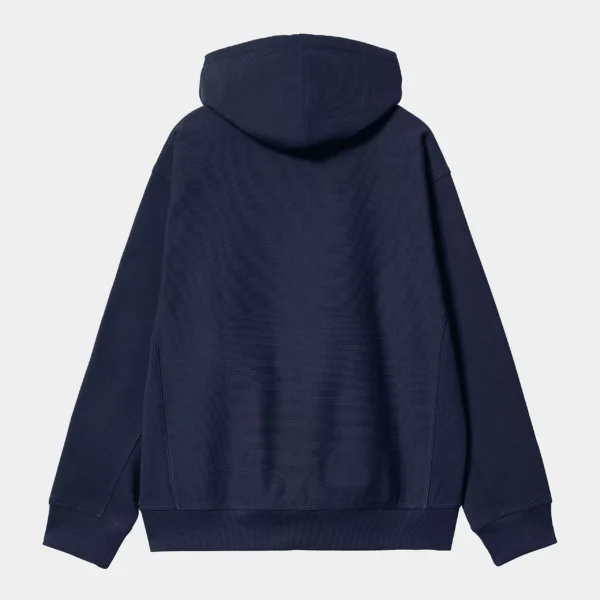 Hooded American Script Sweatshirt Navy - Image 2