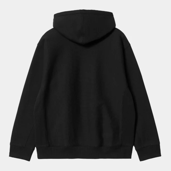 Hooded American Script Sweatshirt Black - Image 2