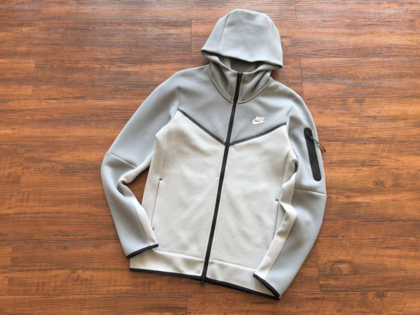 Nike Tech Fleece Beige White Grey - Image 2