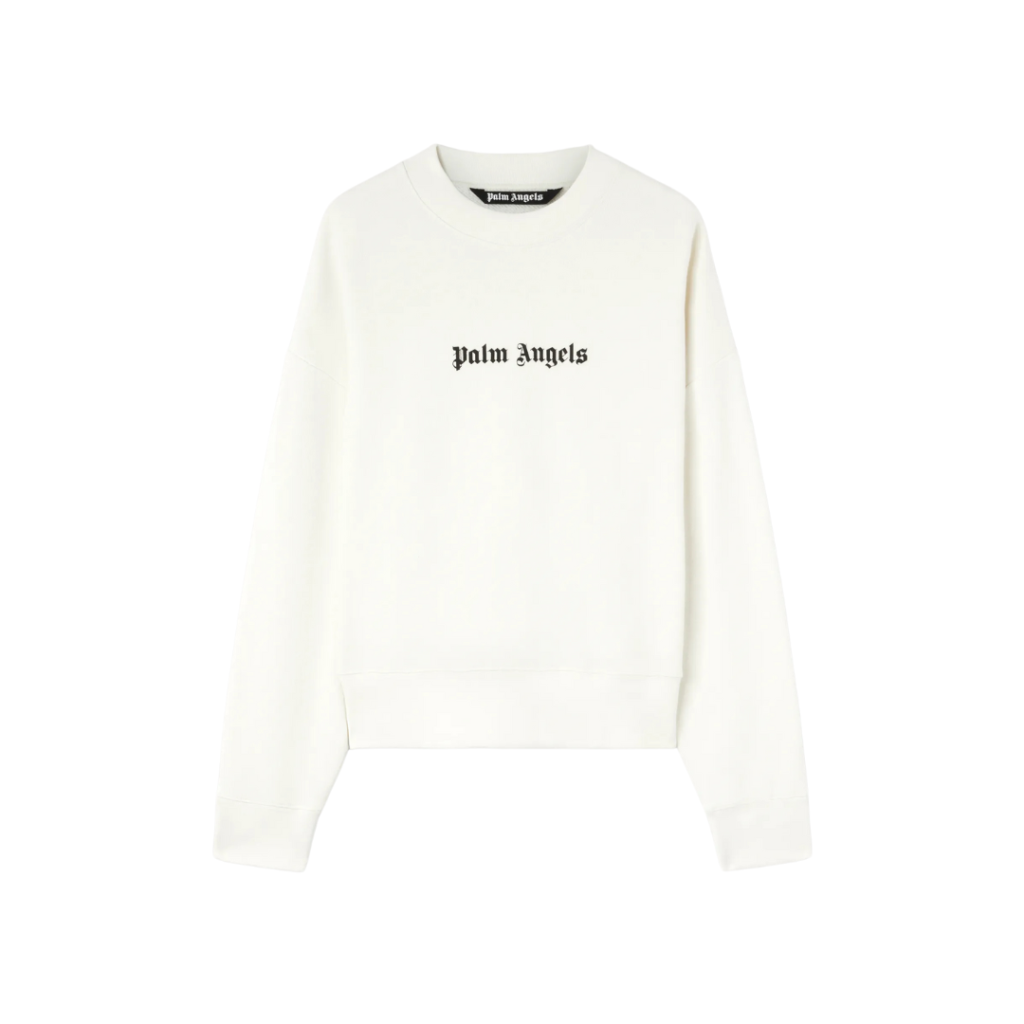 Palm Angels Logo Crewneck White