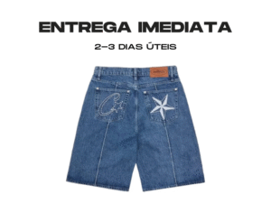 Corteiz C-Star Denim Jorts Faded Blue - Tamanho: XL