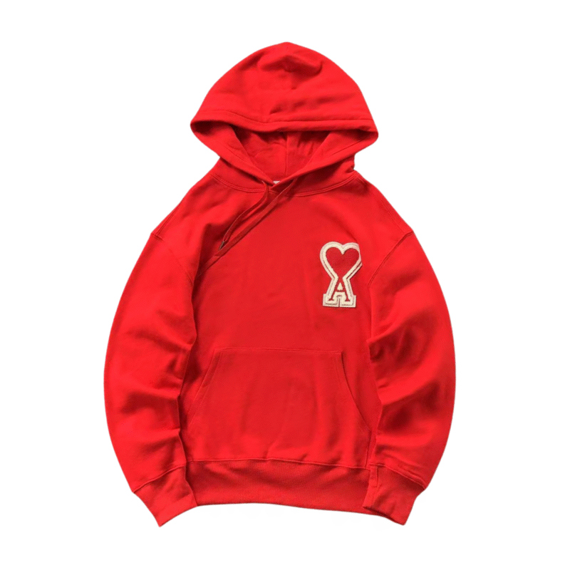 Ami Big Red Heart Hoodie Red