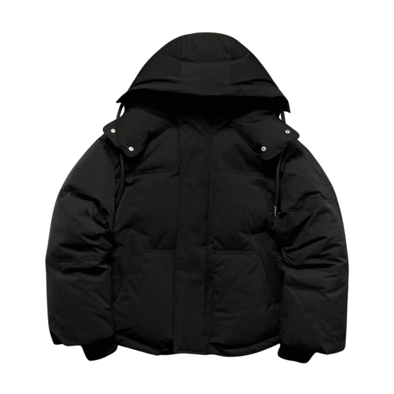 Ami Logo Puffer Jacket Black