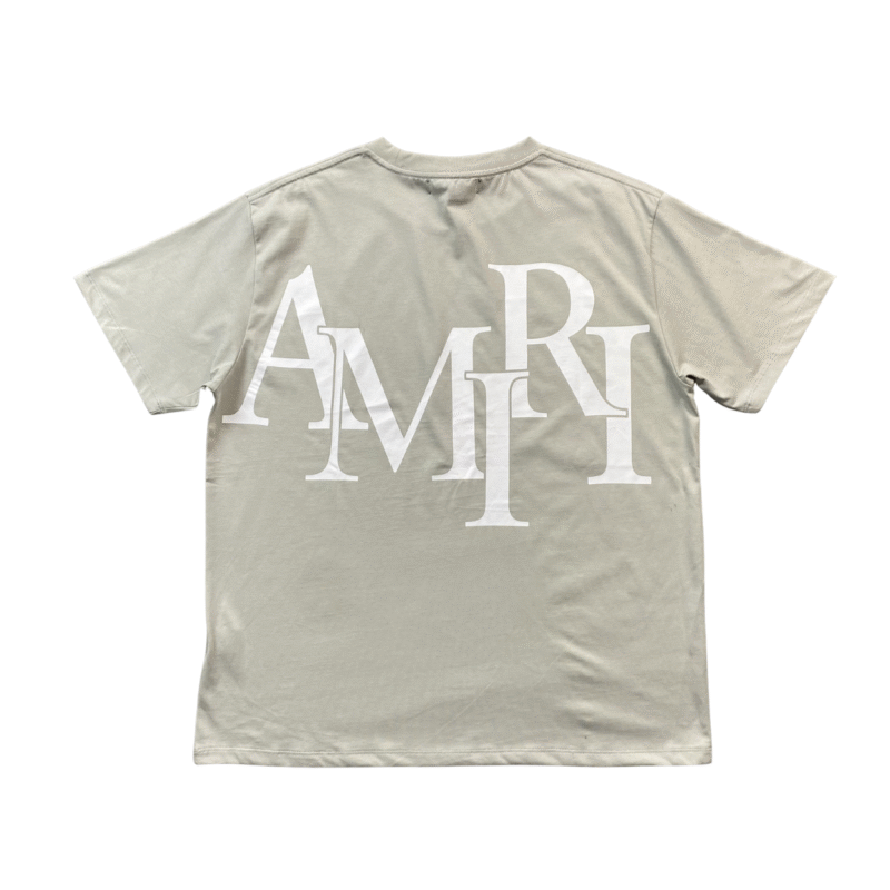 Amiri Back Logo Tshirt Beige