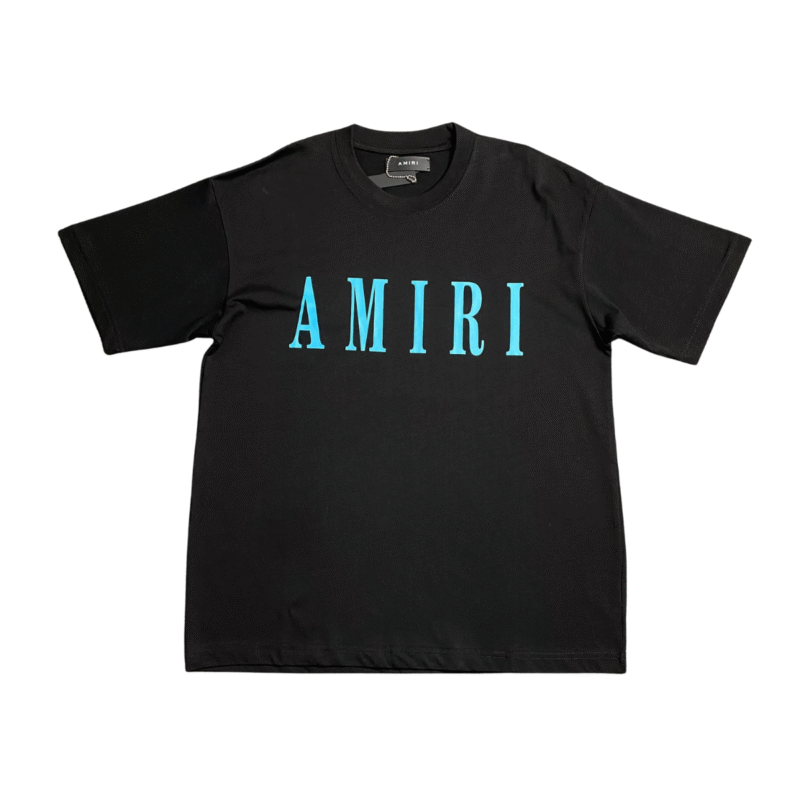Amiri Lettering Tshirt Blue