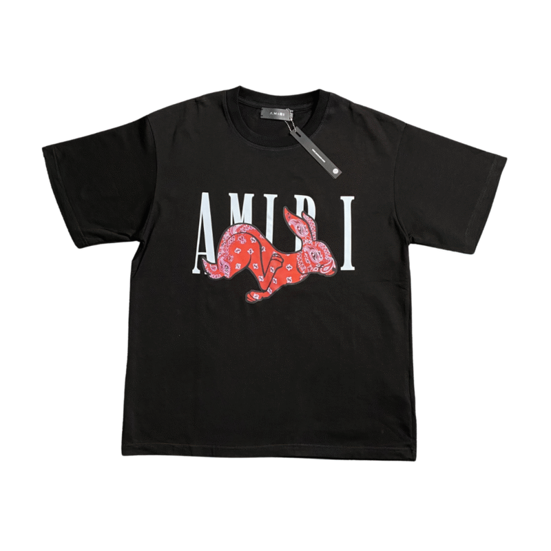 Amiri Rabbit Logo Tshirt Black