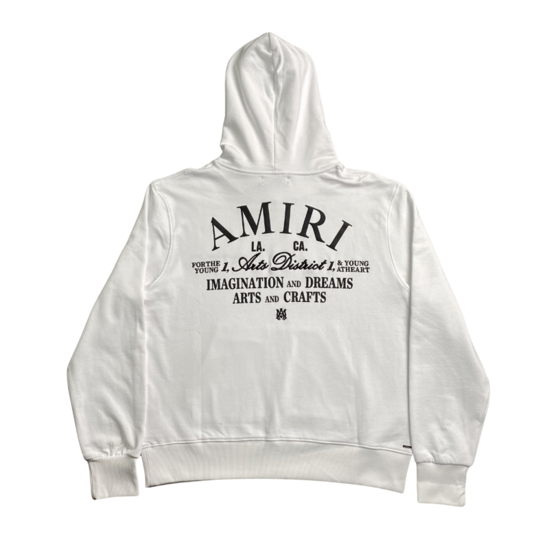 Amiri Vintage Logo Hoodie White