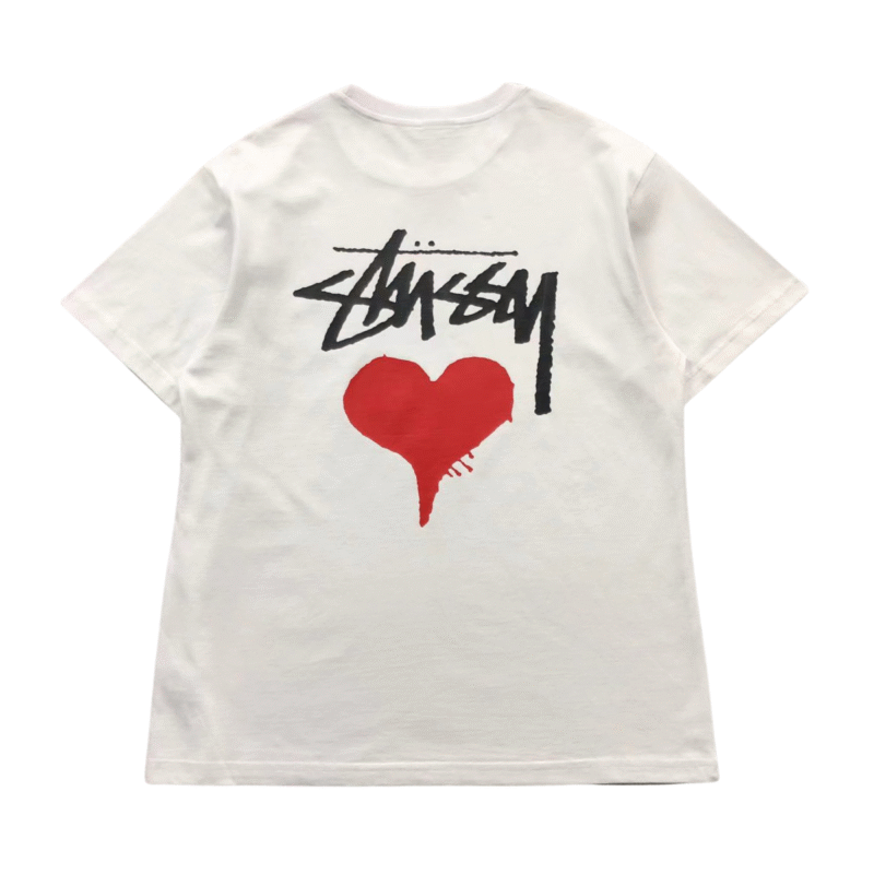 Stussy Heart Graphic Tshirt White