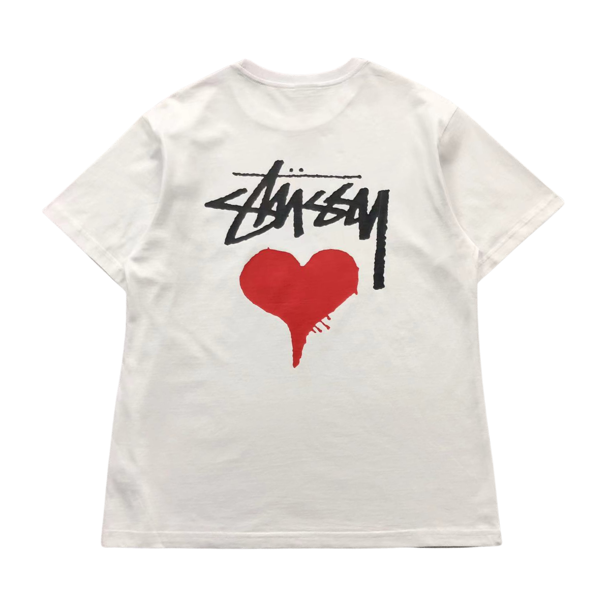 Stussy Heart Graphic Tshirt White