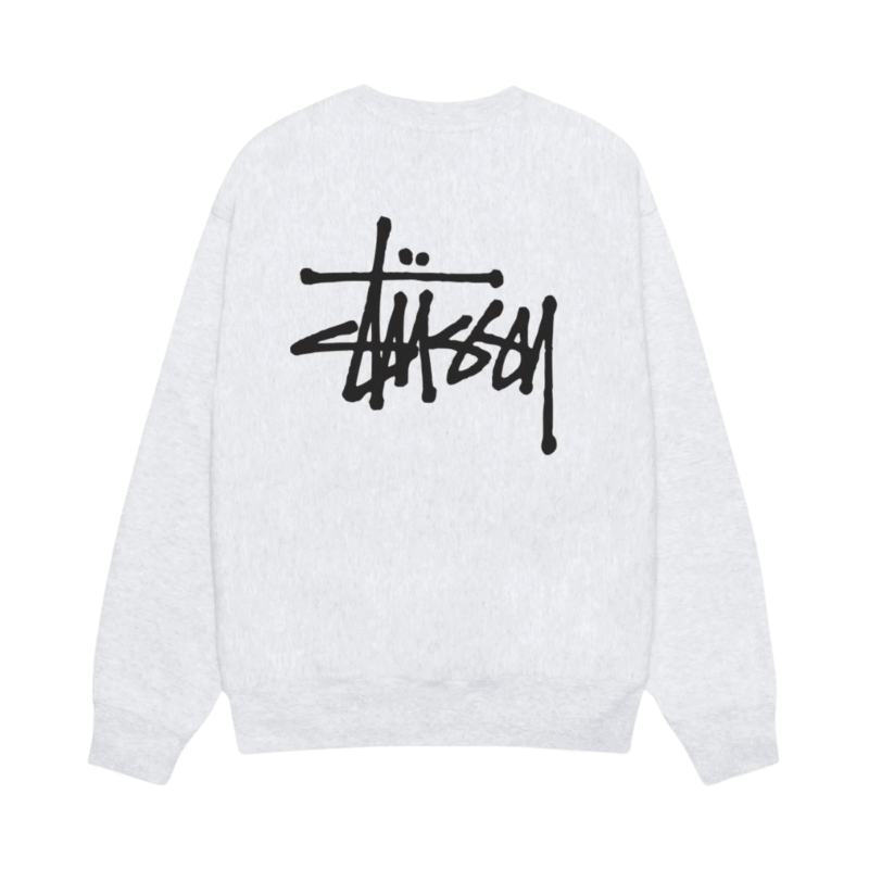 Stussy Logo Crew Grey