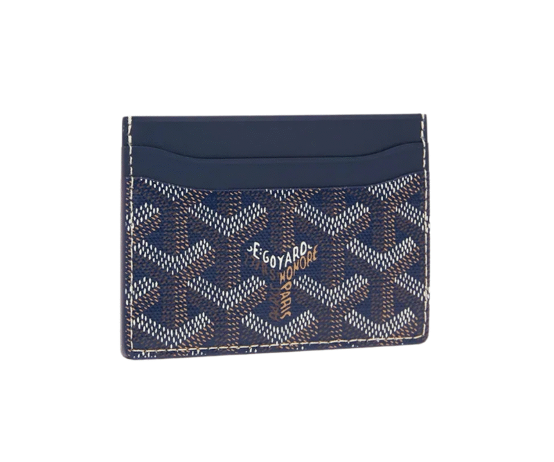 Goyard Card Wallet Navy Blue