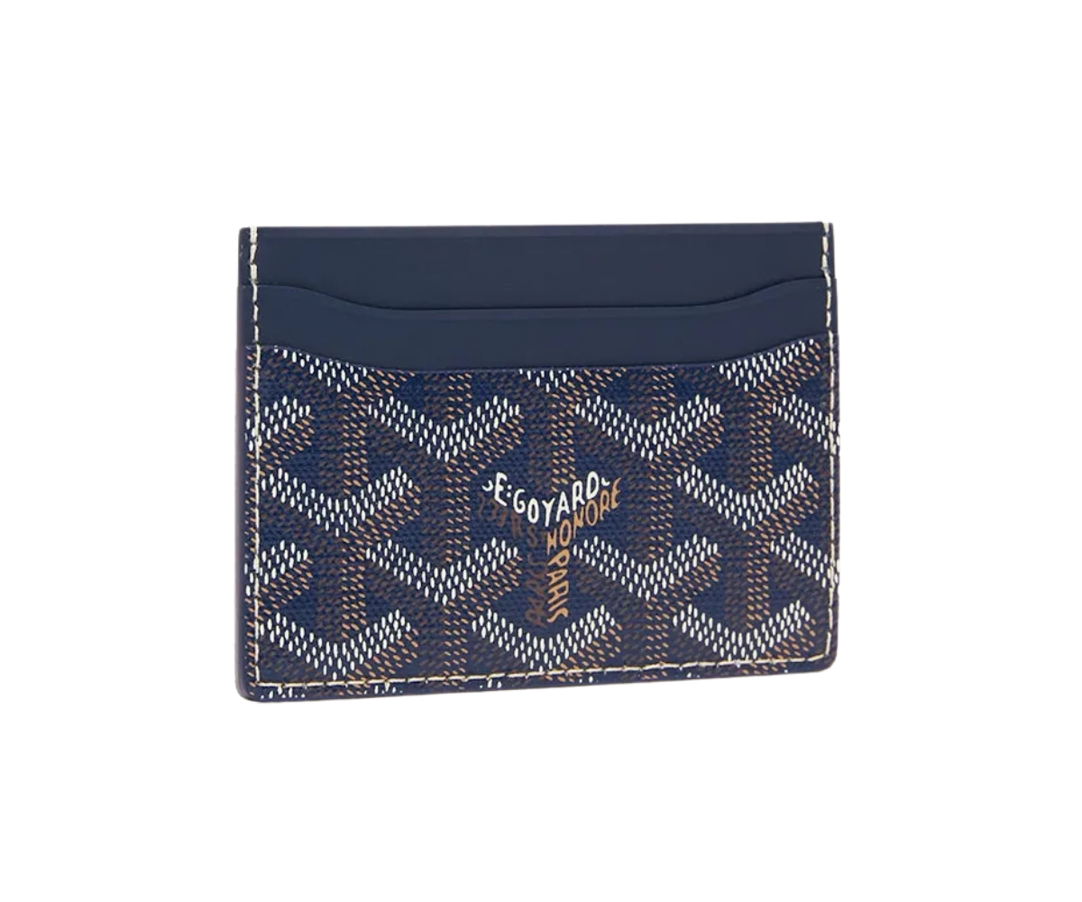 Goyard Card Wallet Navy Blue