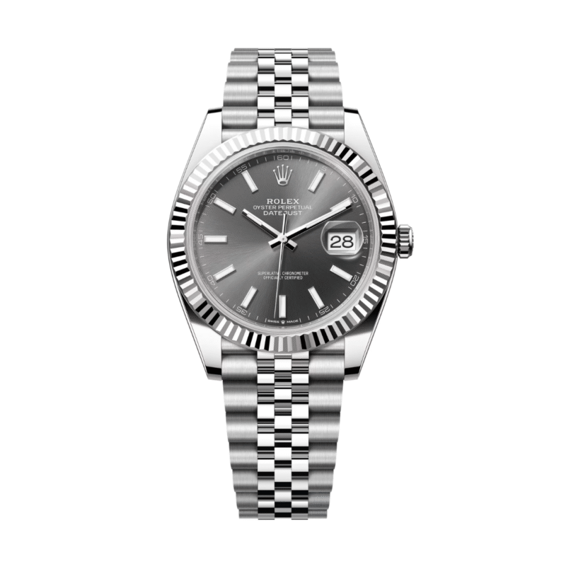 Rolex Date Just Black Index Dial Watch