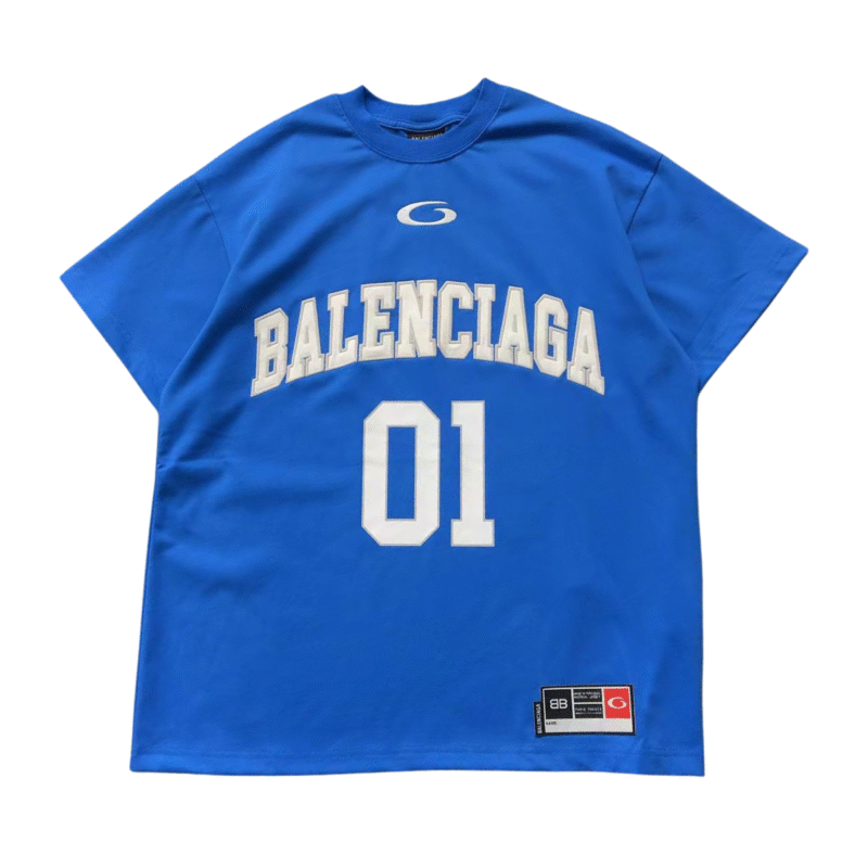 Balenciaga Basketball Tshirt Blue