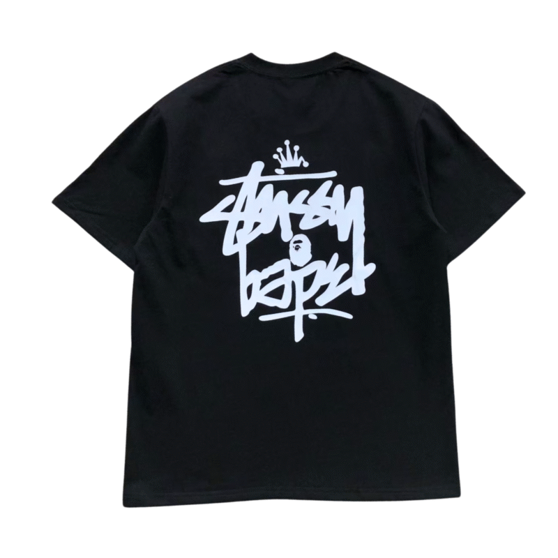 Bape x Stussy black tee