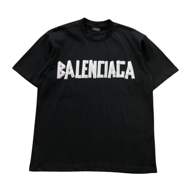 Balenciaga Tape Type Tshirt Black