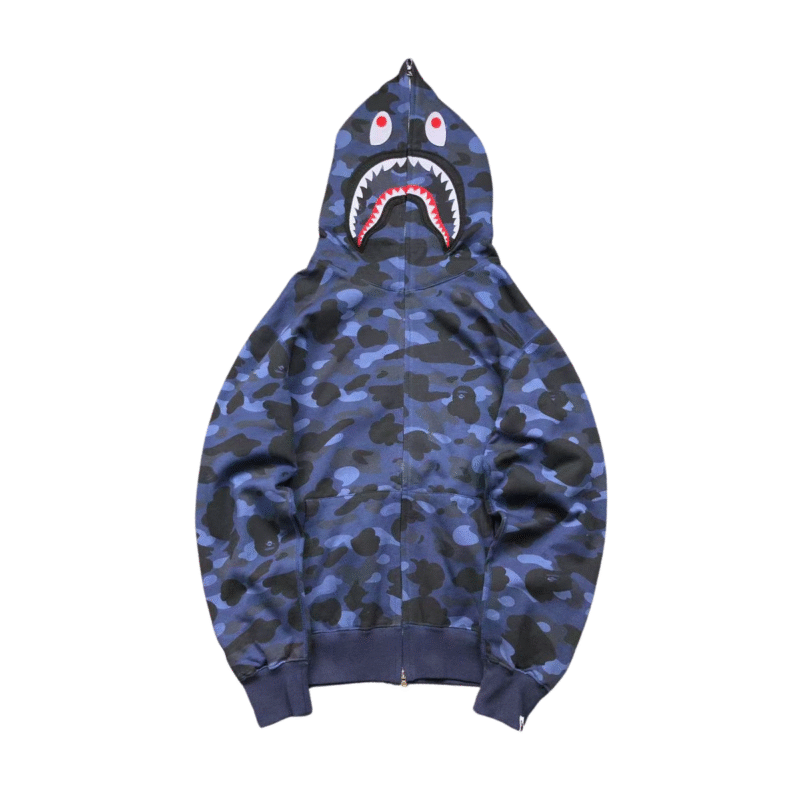 Bape Camo Hoodie Blue