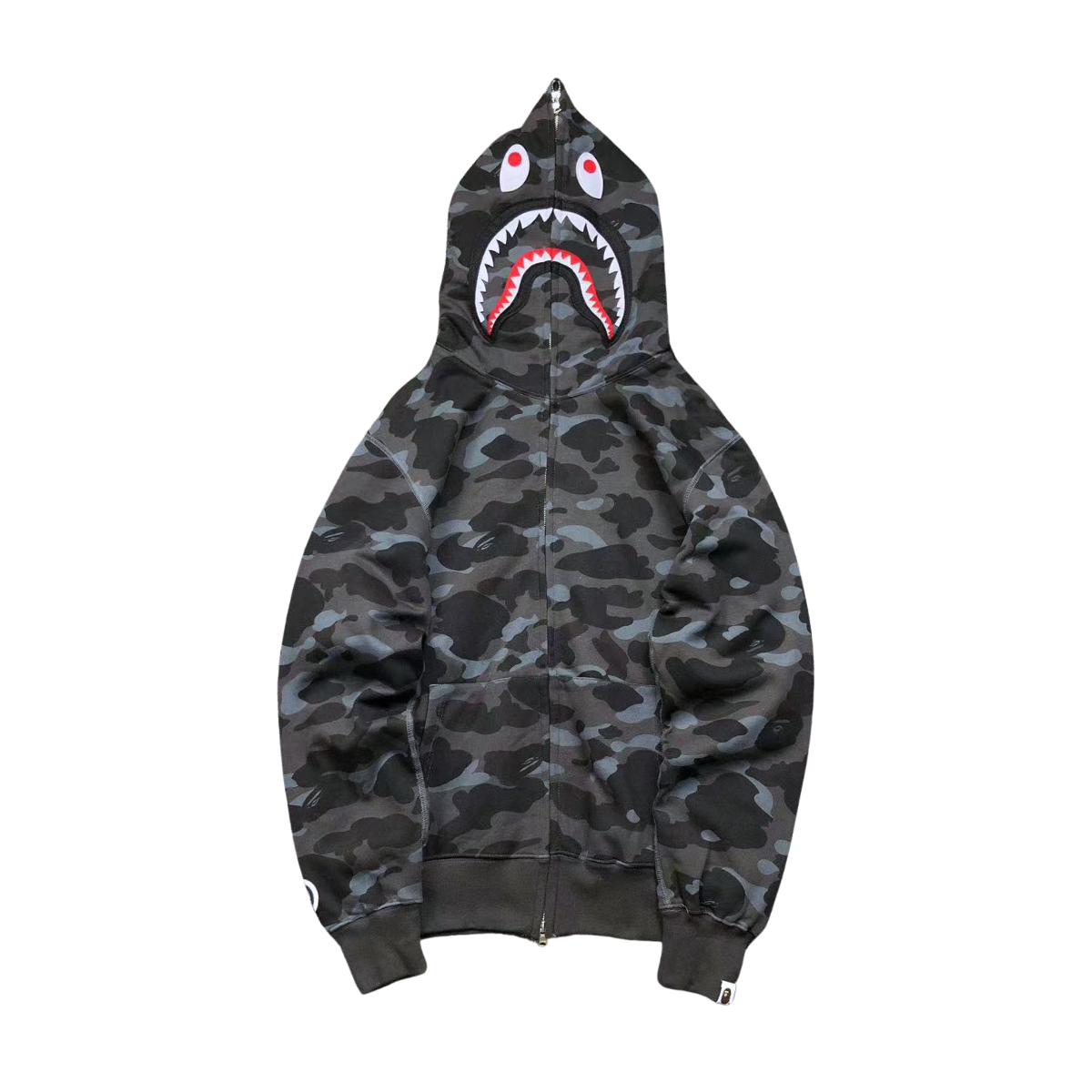 Bape Camo Hoodie Grey