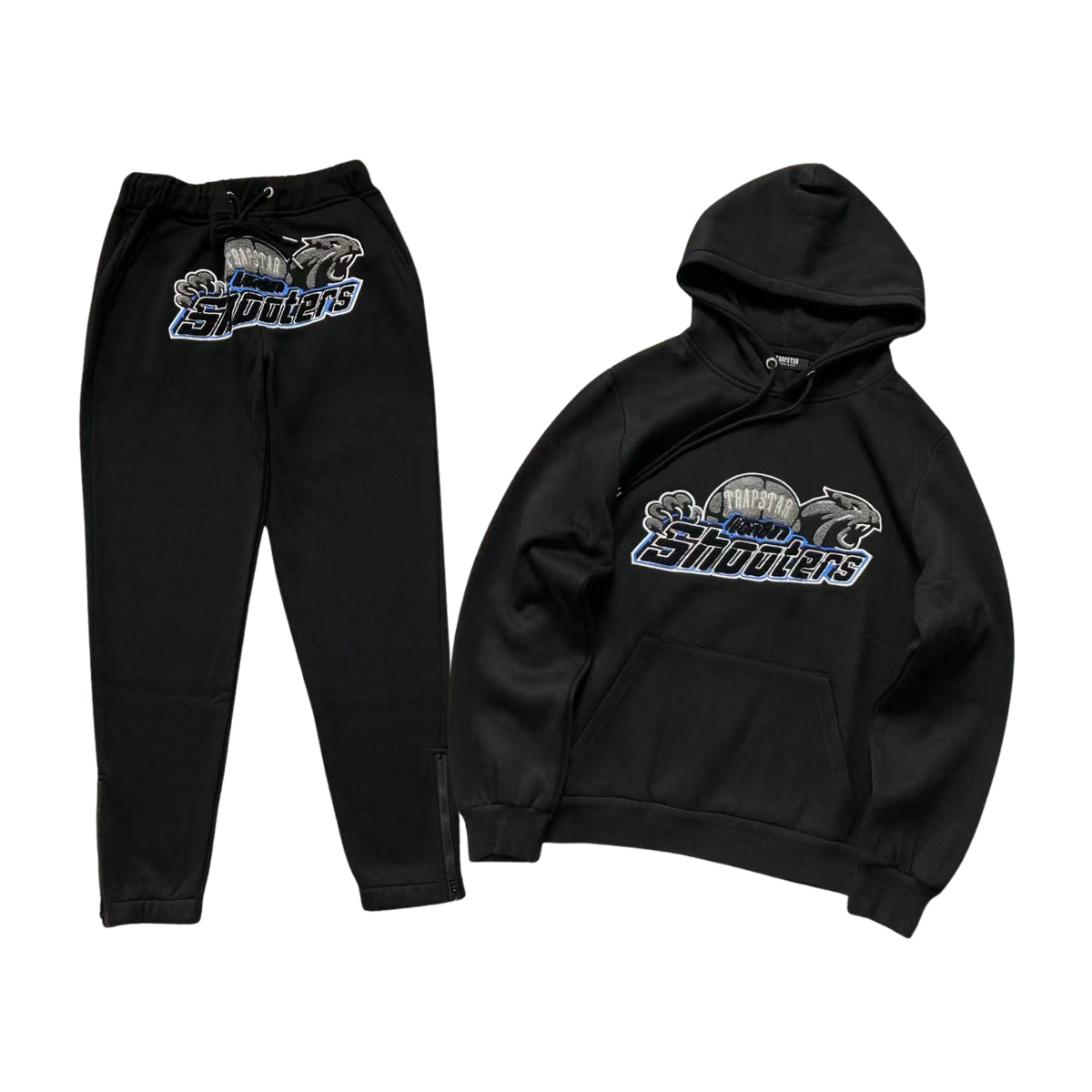 Trapstar Shooters Hooded Tracksuit Black Blue