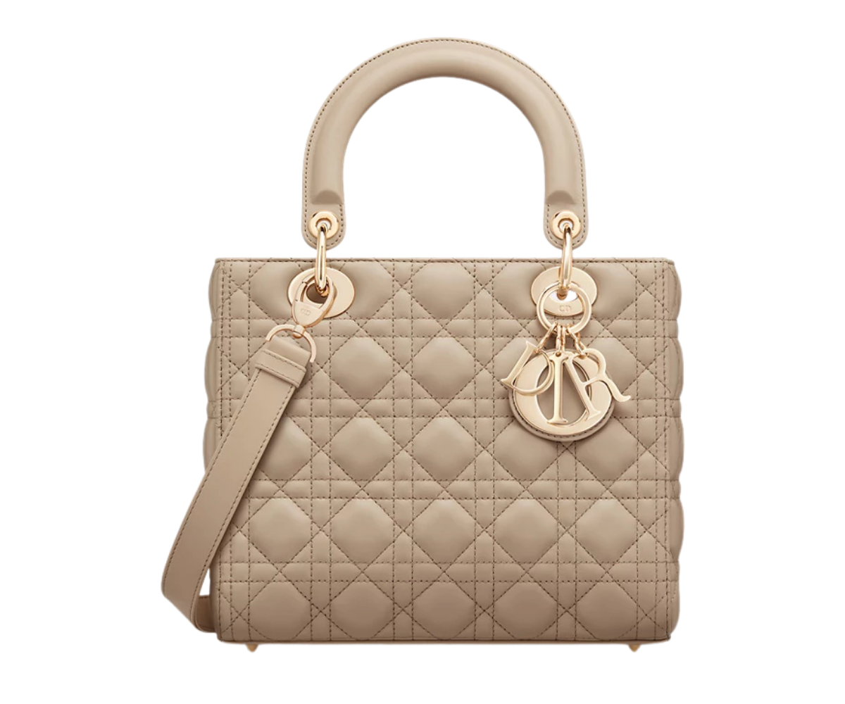 Dior Medium Lady Bag Cream